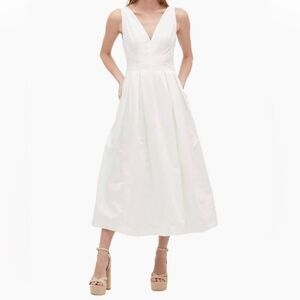 Hill House Jacqueline Dress White Cotton Sateen